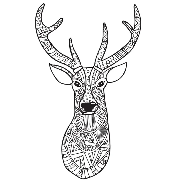 of deer white symbol Hand pattern. page Deer. with doodle Coloring drawn reindeer ethnic of deer white symbol Hand pattern. page Deer. with doodle Coloring drawn reindeer ethnic