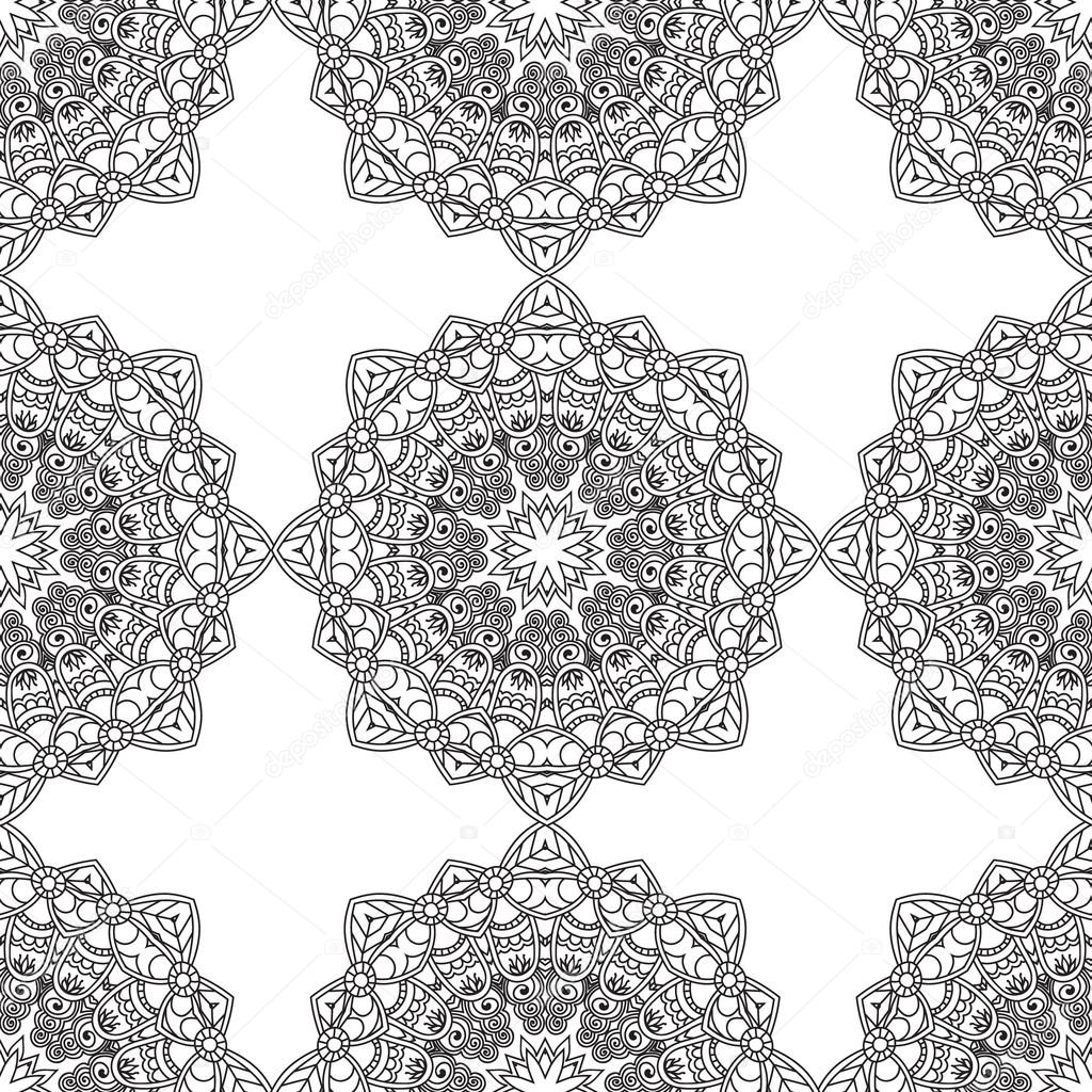 Disegni da colorare per adulti Decorativo a mano doodle disegnato natura ornamentale ricciolo impreciso Reticolo