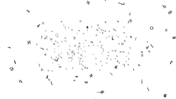 Beaucoup de lettres tombant remplit progressivement l'écran 