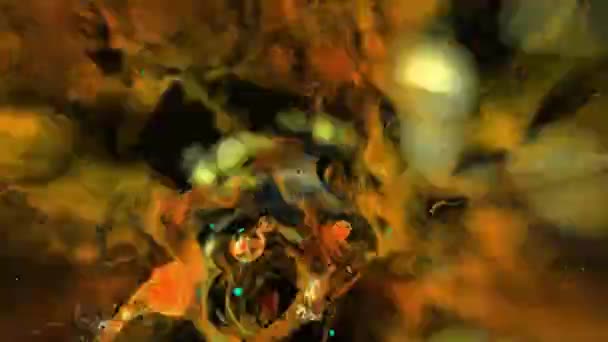 Voler à travers le vortex vert anf orange dans l'espace .