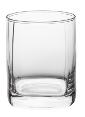 Boş viski cam izole 