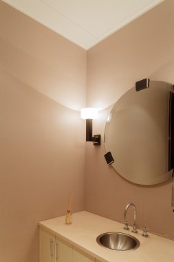 Modern office washroom interior  clipart