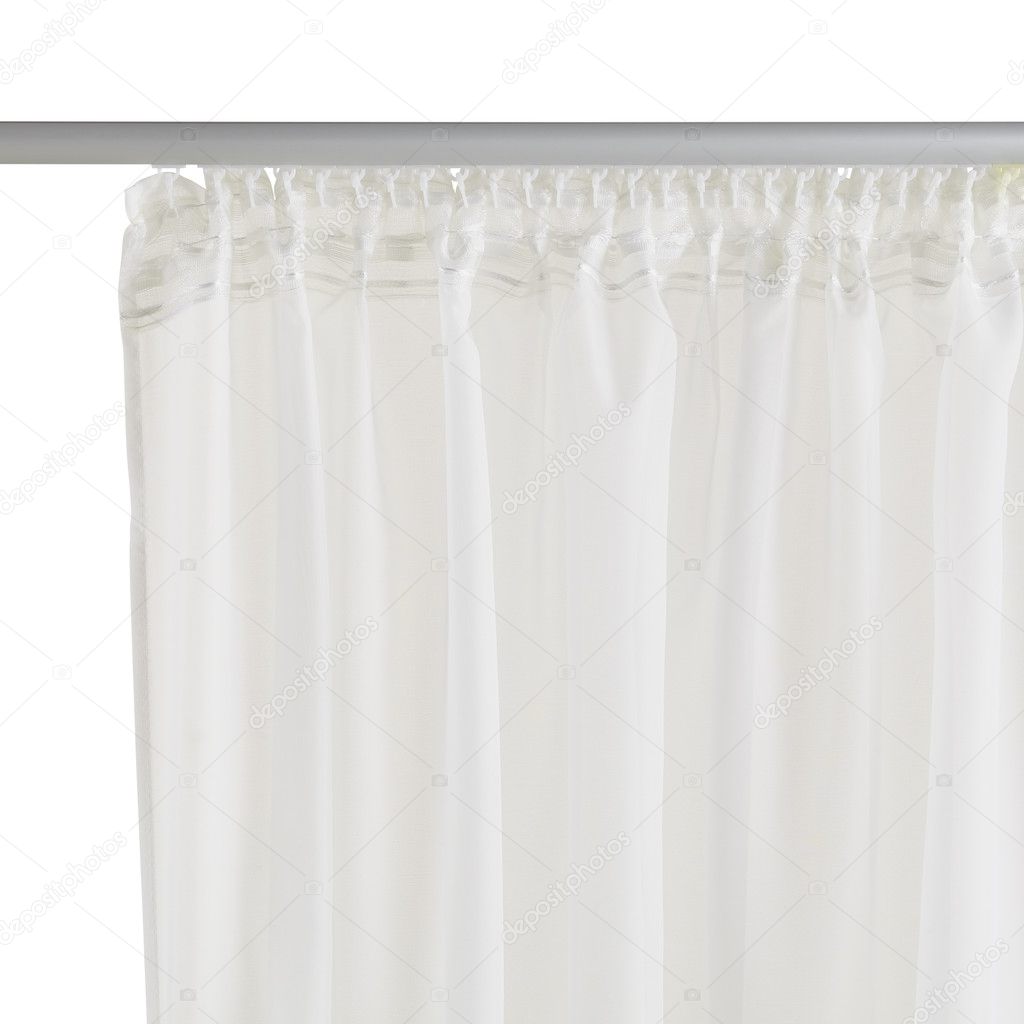 Fragment du rideau organza translucide avec monture — Photographie ... Fragment du rideau organza translucide avec monture — Photographie ...