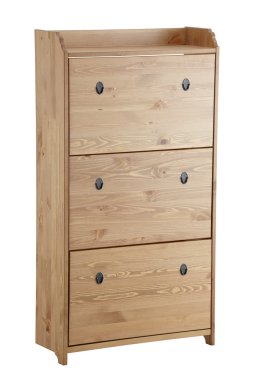 Beyaz izole ayakkabı kabine. 