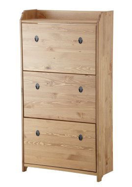 Beyaz izole ayakkabı kabine. 