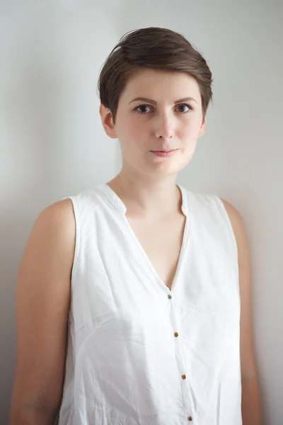 Short hair young woman — Stock Photo, Image