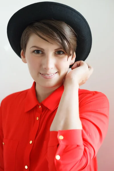 Short hair young woman — Stock Photo, Image