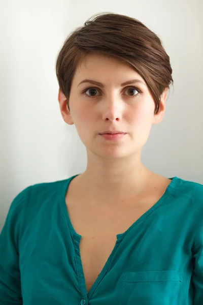 Short hair young woman — Stock Photo, Image