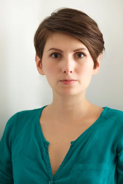 Short hair young woman Stock Photo