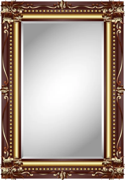Frame vintage mirror — Stock Vector