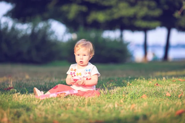 Mutlu aile yaz Park'ta hafta sonu