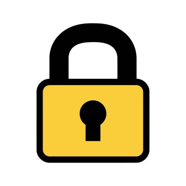 asma kilit ikon vektör çizimi