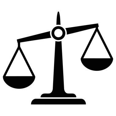 denge ölçekleri simgesi. Web için ölçek vektör simgelerinin özet çizimi