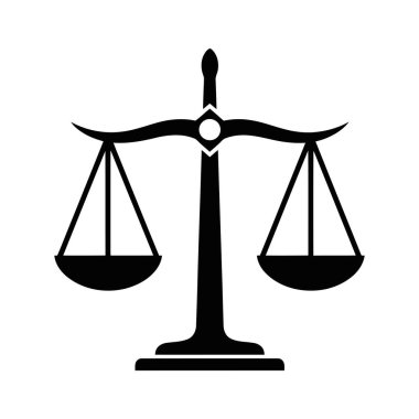 Adalet ölçek simgesi, basit tarzı