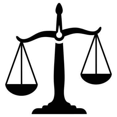 denge ölçek simgesini katı biçiminde dengele