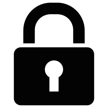 Simge vektörünü kilitle. düz dizayn.