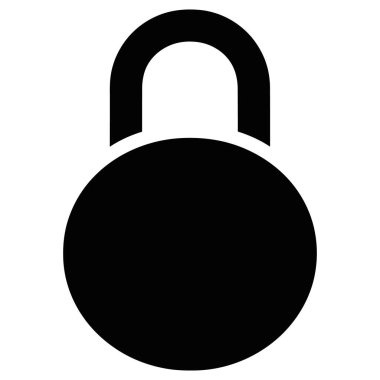 asma kilit düz vektör simgesi