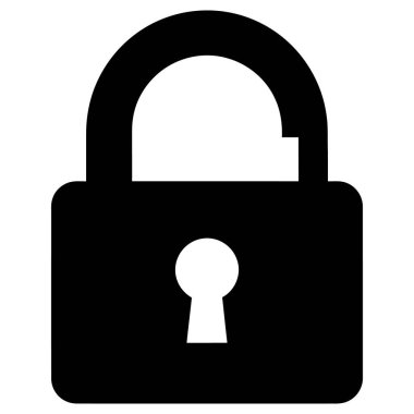 kilit simgesi, vektör illüstrasyonu