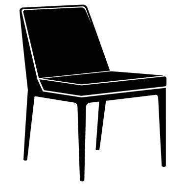 Sandalye, illüstrasyon, beyaz arkaplan vektörü.