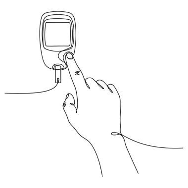 Kan şekeri testi için glikoz metresi kullanan zarif bir el sanatı, sağlık ve sağlık içeriği, hassasiyet ve modern bakım için mükemmel.