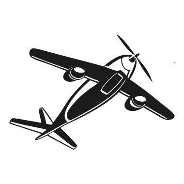 Siyah beyaz uçan klasik bir uçak. Projenize biraz klasik havacılık katın. Seyahat, tarih ya da tasarım temaları için mükemmel. Zamansız biçim.