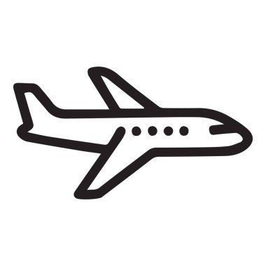 Gösterişli uçak ikonu modern seyahat, uçuş ve uluslararası seyahatleri temsil eder. Hedef promosyonlar, seyahat uygulamaları ya da havayolu pazarlama malzemeleri için mükemmel..