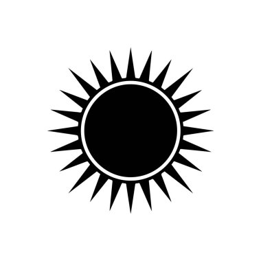 Çarpıcı güneş sembolü enerji ve ışık yayar. Minimalist tasarımlar, logolar ve göze çarpan bir odak noktasına ihtiyaç duyan temalar için mükemmel. Modern ve temiz stil.