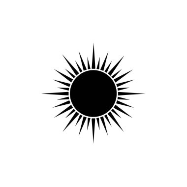 Cesur güneş sembolü enerji yayar! Hava durumu grafikleri, logolar ve yaz promosyonları için ideal. Basit ama çarpıcı tasarım modern yetenek ve etkili görsel cazibe ekler.