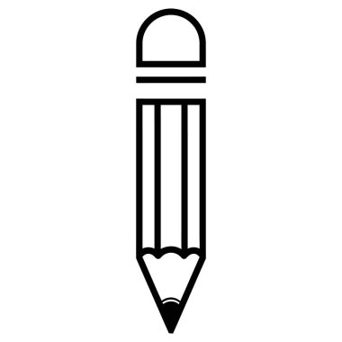 Basit, cesur bir kalem simgesi tasarım projeleri, eğitim ve yaratıcı çabalar için mükemmel. Yazmak, çizmek ve sanatsal ifade için bu çarpıcı sembolü kullanın.