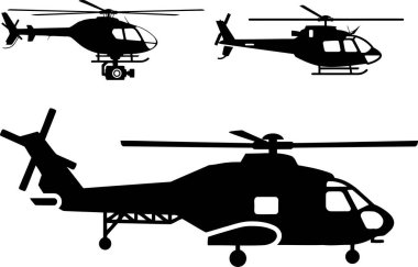 Gösterişli helikopter siluetleri gücü ve macerayı çağrıştırıyor. Havacılık temaları, tasarım projeleri ya da dinamik bir dokunuş için ideal. Uçmaya ve keşfetmeye hazır olun..