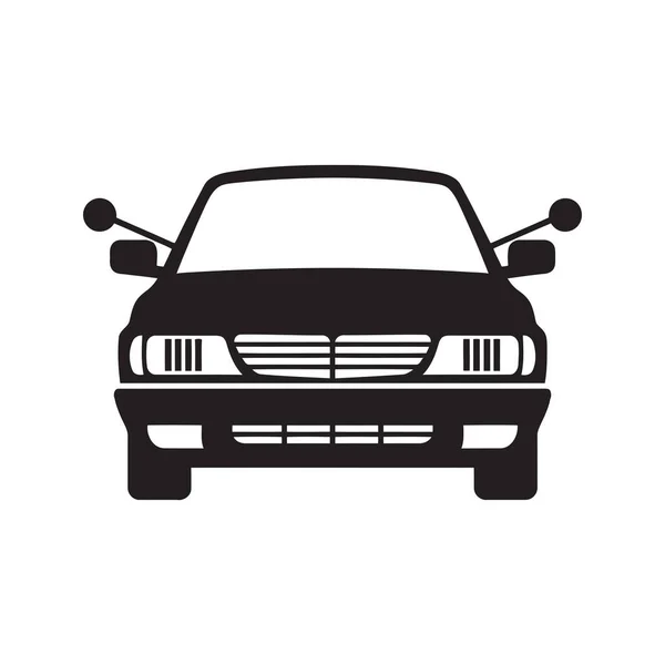 Otomotiv tasarımları, ulaşım endüstrisi görselleri için lüks araba ön görünümü. Gösterişli, modern araç markalaşma, simgeler veya tasarım elementleri için idealdir. Siyah beyaza.