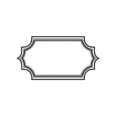Klasik çerçeve izole edilmiş ikon vektör illüstrasyon tasarımı