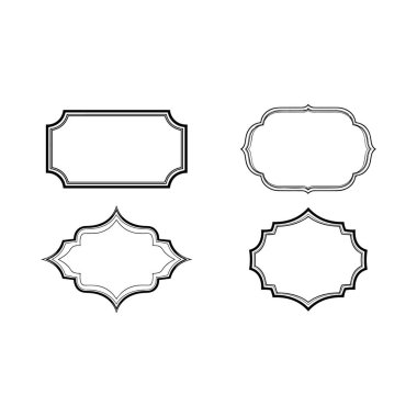 Eski model çerçeveler seti. vektör illüstrasyonu.