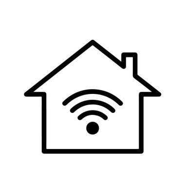 ev vektörü ince çizgi simgesi