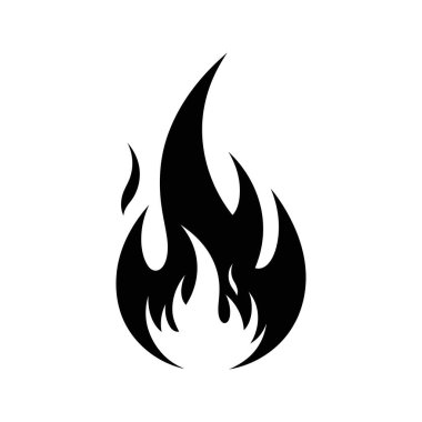Ateş Alevi Simgesi Vektör Tasarım Şablonu