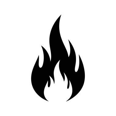 ateş alevi logo vektör örnekleme şablonu