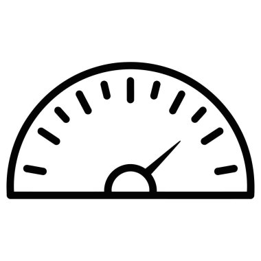 Bir değere işaret eden iğneyle analog bir ölçeğin temel çizgi çizimi.