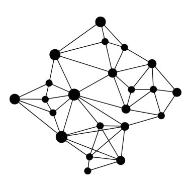 abstract polygonal geometric structure with connected dots