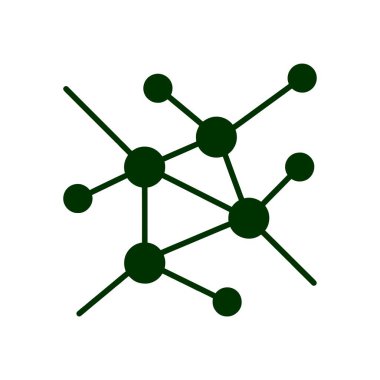 molecular structure vector icon. flat design style isolated on white background