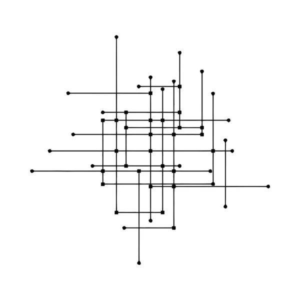 abstract geometric pattern, lines and dots