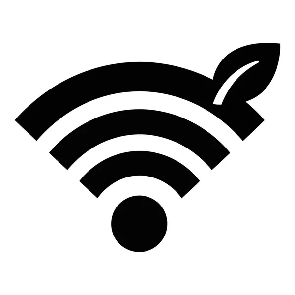 Doğa Wi-Fi Bağlantı Logosu, Çevre dostu Kablosuz Simge, Sürdürülebilir İnternet Sembolü