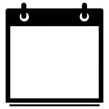 Takvim Simgesi, Basit Takvim Sembolü, Tarih Simgesi, Vektör İllüstrasyonu