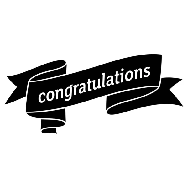 Tebrikler Kurdele Bayrağı, Kutlama Sancak Vektörü, Başarı Kurdelesi İllüstrasyonu