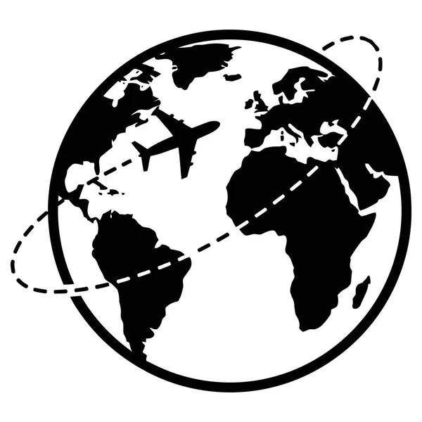 Global Air Travel Route Illustration, Modern Airplane Vector Concept