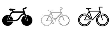 Bisiklet Simgesi Seti, Bisiklet Silüeti Koleksiyonu, Vektör Bisiklet Grafikleri