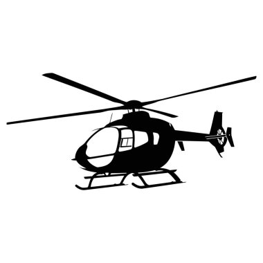 Helikopter Vektör Silueti, Uçak Çizimi, Helikopter Grafiği