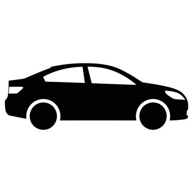 Araç Silüeti Vektör İllüstrasyonu: Ulaşım, Otomobil, Araç Tasarımı Elementi