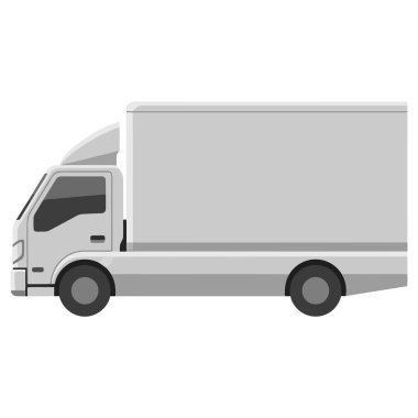 İzole edilmiş Beyaz Teslimat Kamyonu Resimleri, Ticari Taşıma Vektörü Grafiği