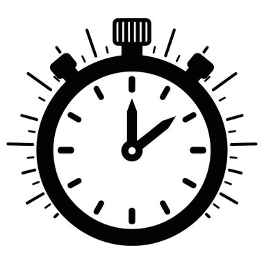 Kronometre simgesi. vektör illüstrasyonu