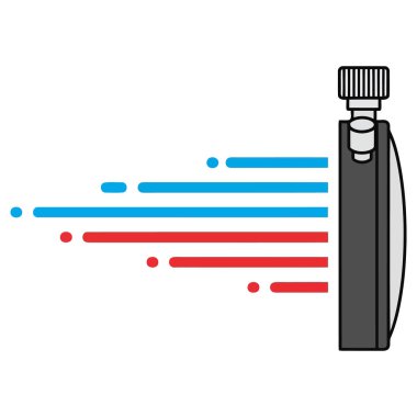 Renkli Çizgileri, Astım Tedavisi ve Önleme Konsepti olan Spreyör ResmiName